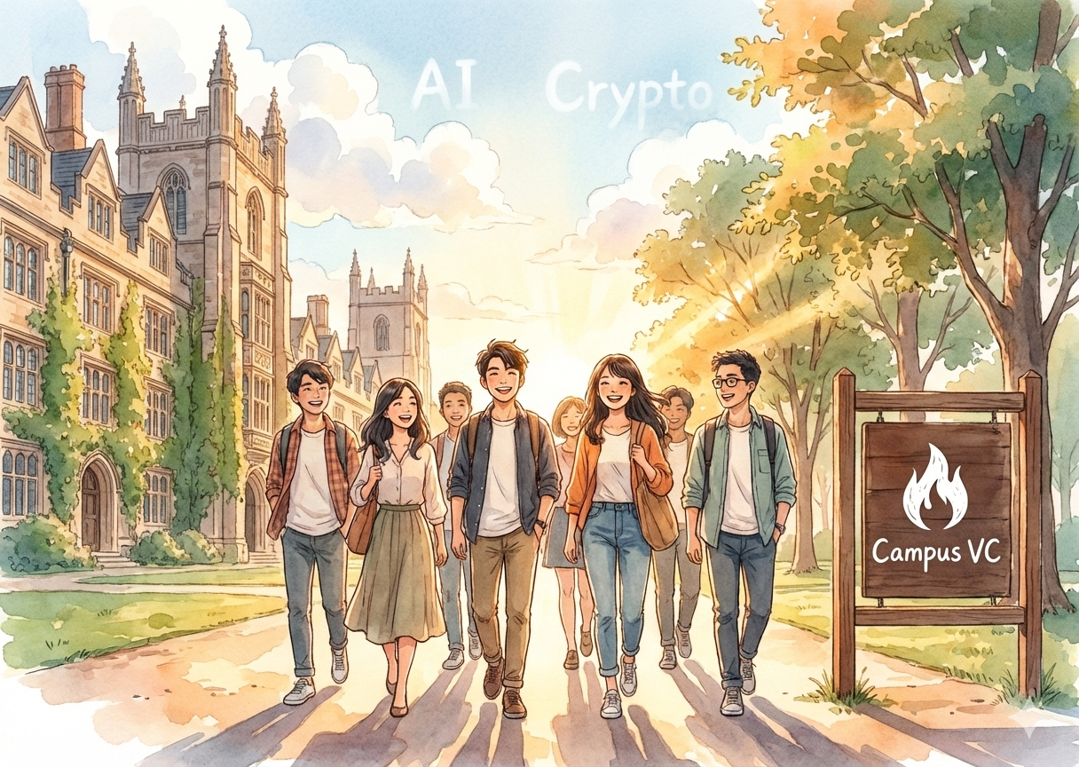 校园VC 品牌插画 — 吉卜力风格大学生创业之路